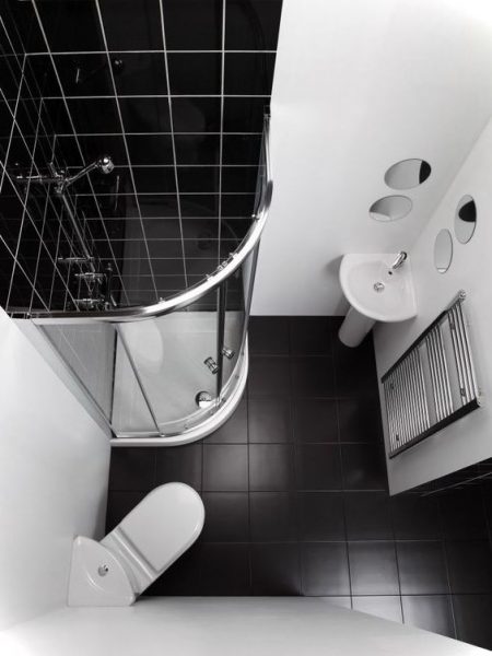 Black And White Tiny Bathroom Ideas