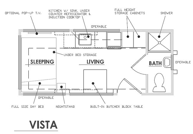 Micro Homes Escape Vista Floorplan