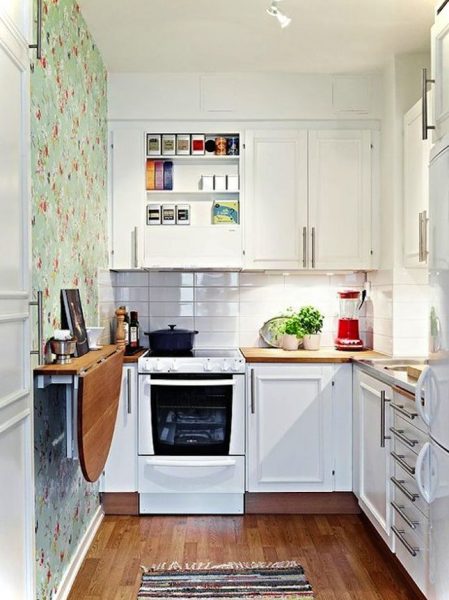 beautiful small kitchen simple with fold down table