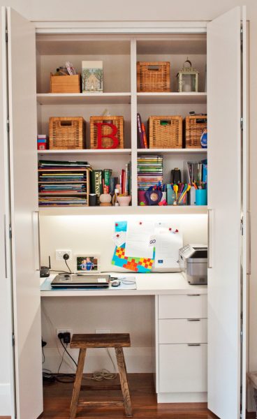 tiny closet office - small closet office ideas
