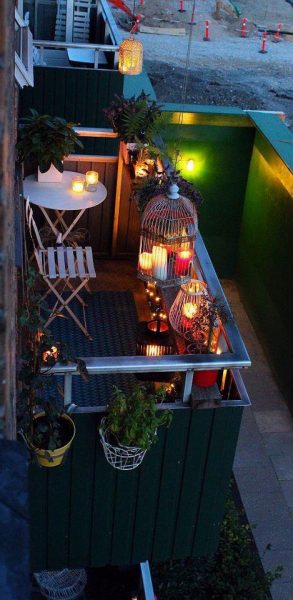 Beautiful Balcony With Candle Light