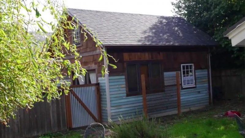 Garage Rustic Tiny House Exterior