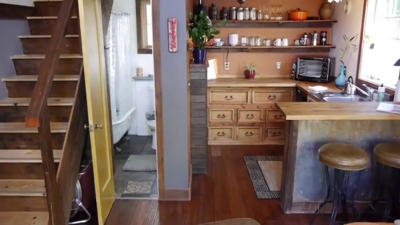 Garage Rustic Tiny House Interiors