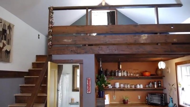 Garage Rustic Tiny House Loft View