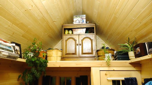 Off-grid Tiny House On Wheel Under Slopes Storage