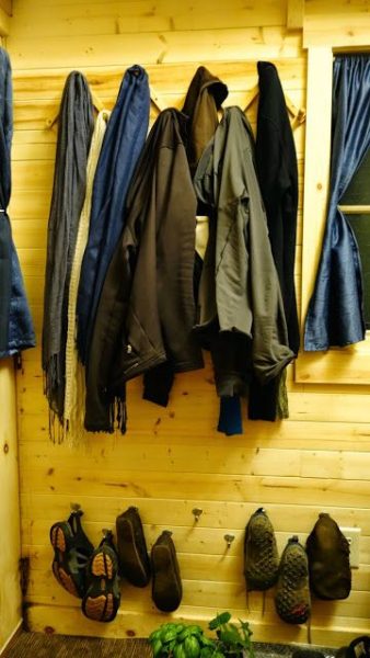 Off-grid Tiny House On Wheels coat rack