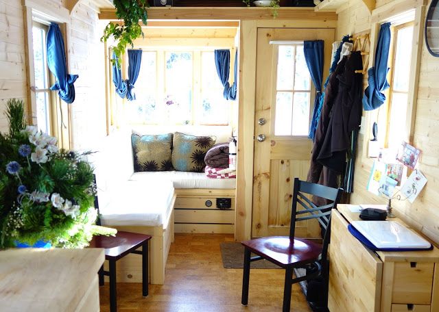 Off-grid Tiny House On Wheels Living Room Day