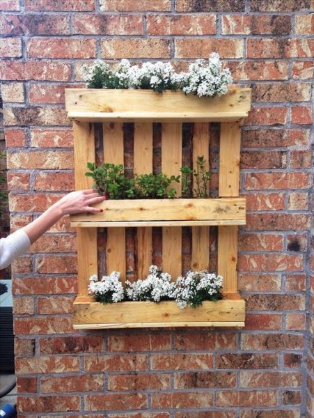 Pallet Shelves For Vertical Gardening