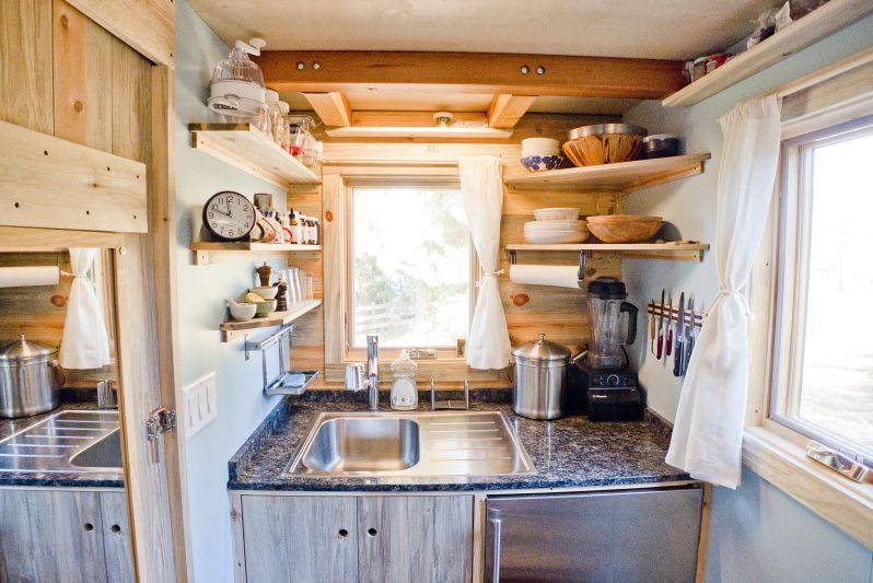 Tiny House Project Kitchen Shelves