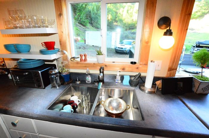 Tiny House Trailer Double Sink