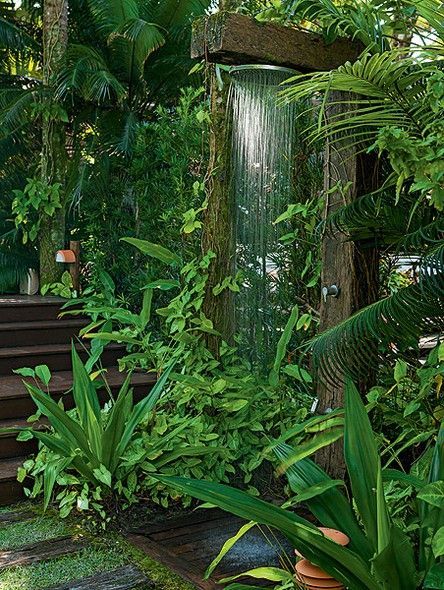 Tropical Jungle Outdoor Shower