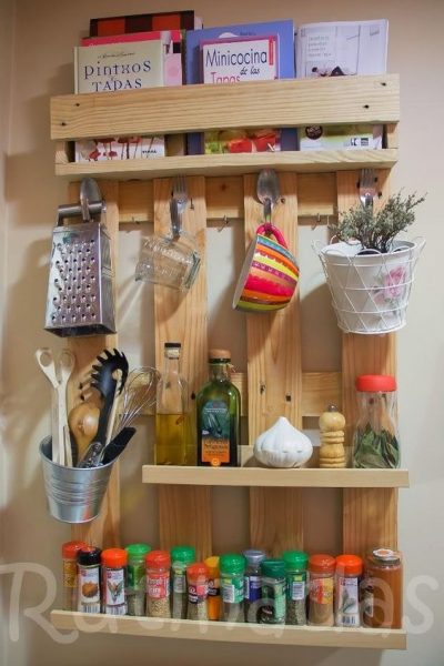 Wooden Pallet Shelves For Kitchen