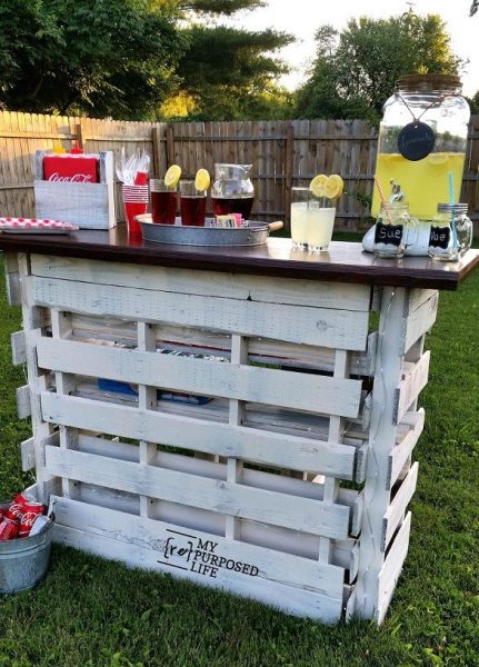 DIY Portable Pallet Bar 1