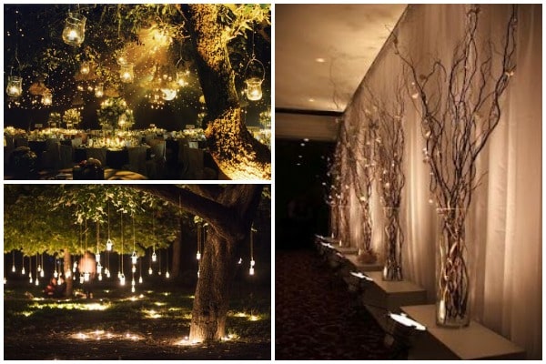 Lighten up branches and trees - Wedding Light Ideas-min