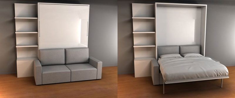 Brilliant Space Saving Bed And Sofa Murphy Sofa Bed Small House Decor