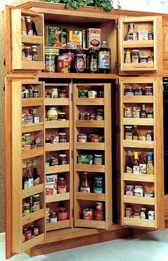 10 Kitchen Pantry Organization Ideas Say Goodbye To The Mess Small   Wooden Pull Out Cabinet 660x1024 