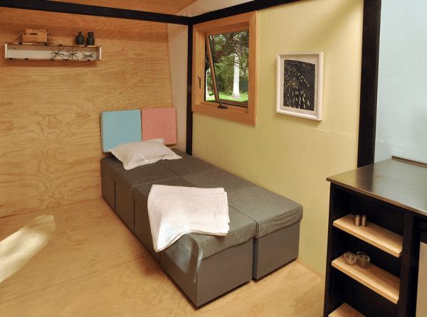Colorful Box House Living Sleep Couch Setup
