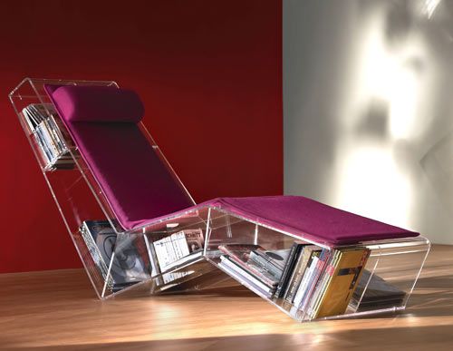 Comfy Purple Chair Bookcase