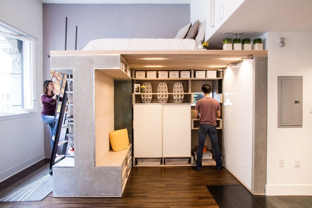 Creative And Functional Loft System For Small Condo - Small House Decor