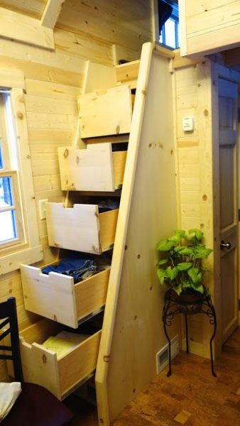 Off-grid Tiny House On Wheel Under Stairs Storage