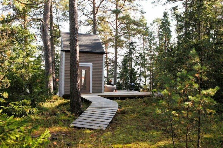 Small Cabin House Path Exterior