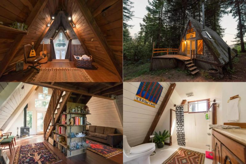 a-frame tiny cabin