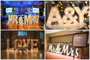 Decorate with light up letters - Wedding Light Ideas