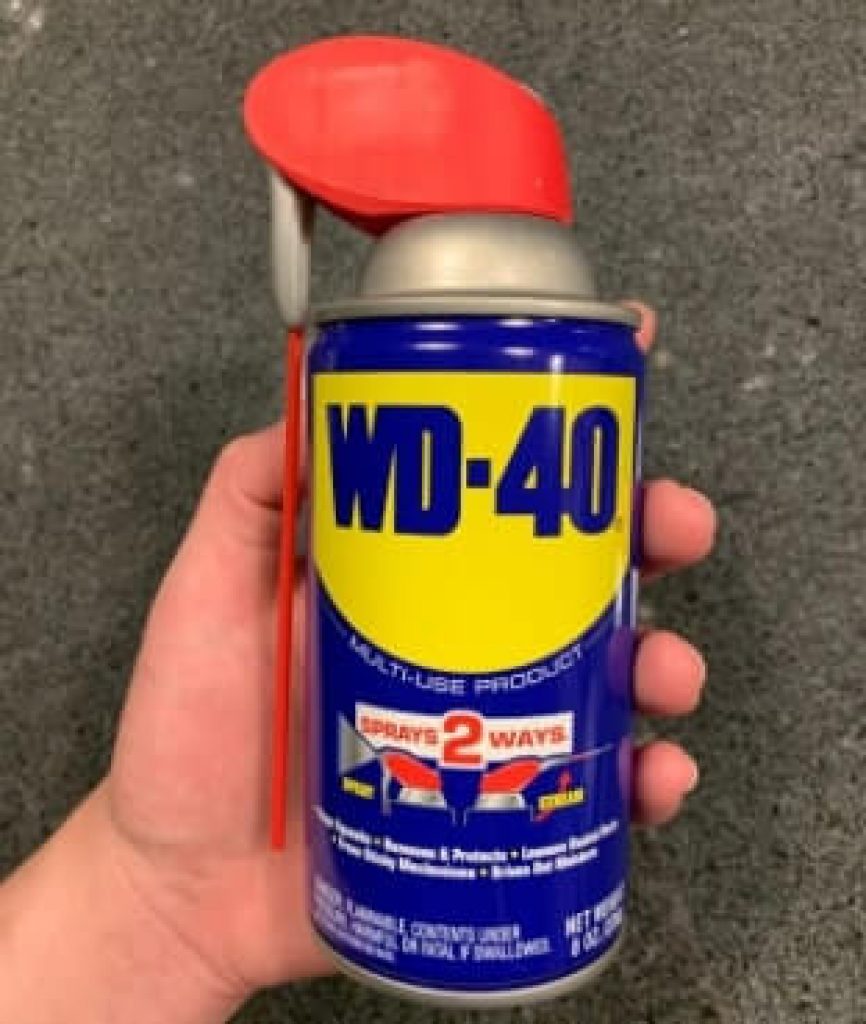 WD-40 for cleaning melted plastics