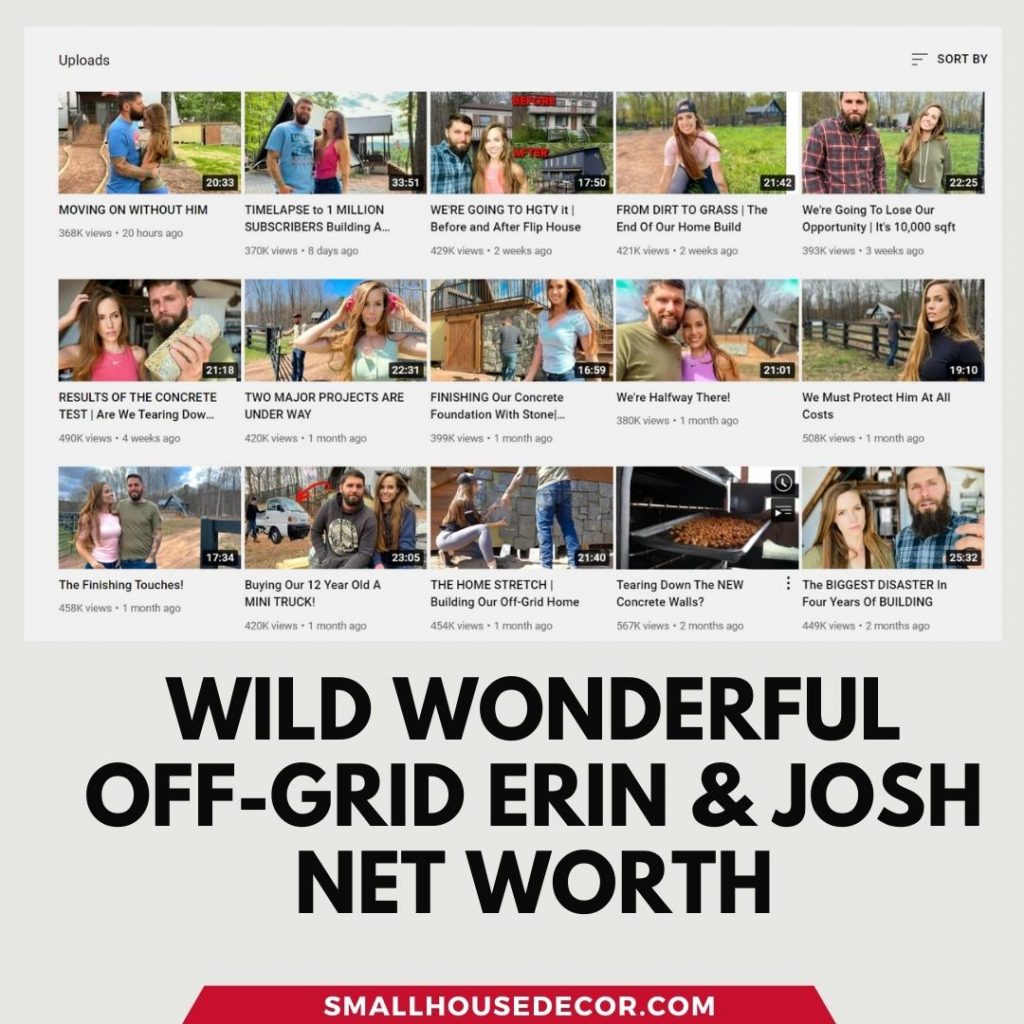 Wild Wonderful OffGrid Erin & Josh Net Worth 2023 Small House Decor