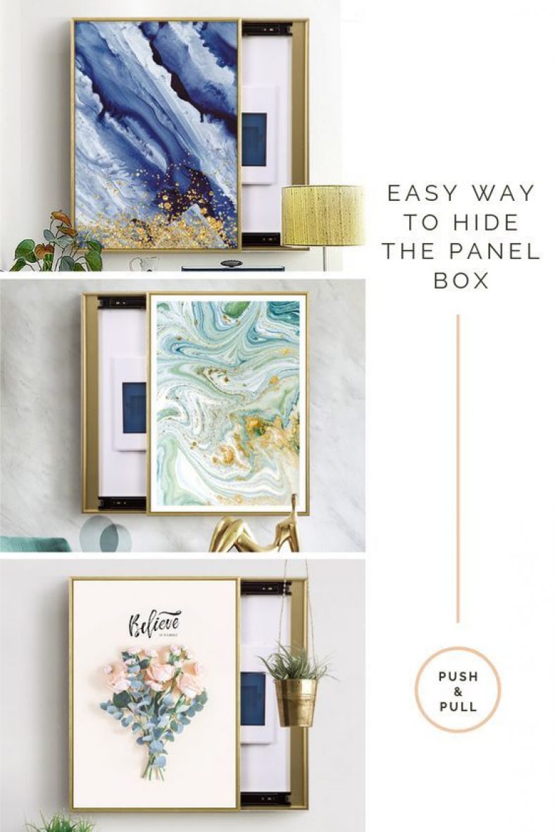 22 Unique Electrical Panel Cover Ideas + DIY Videos Small House Decor