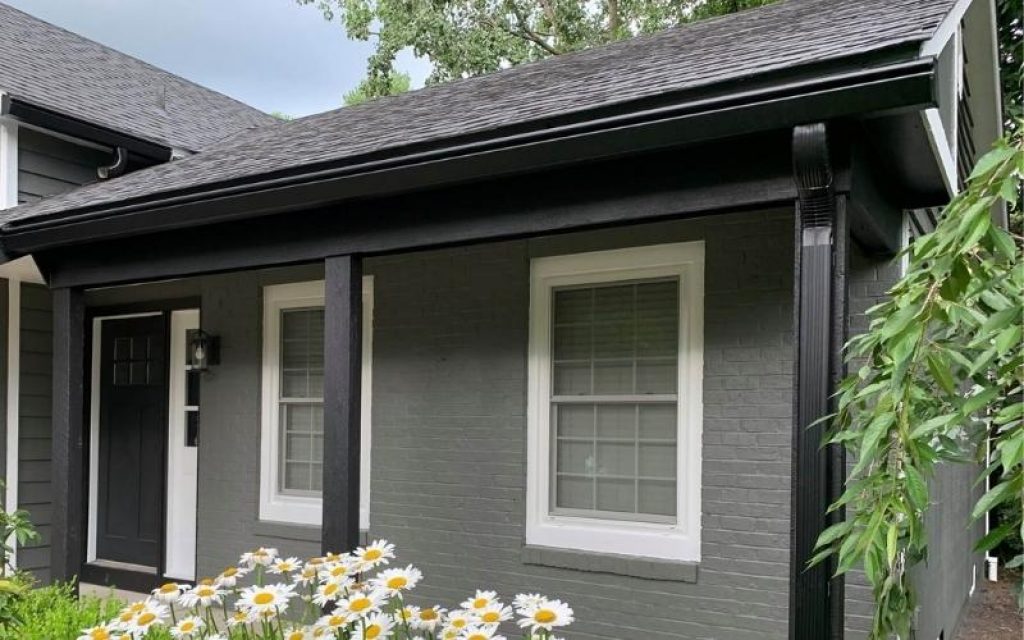 Black Gutters on a Gray House
