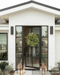 Black Front Door with Glass Ideas - Pinky's Iron Doors Air 5 with sidelights