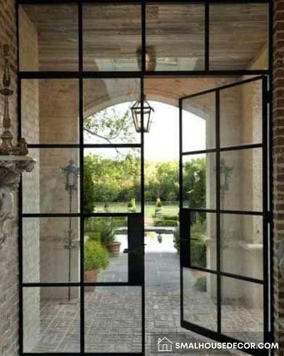 French Black Front Door with Glass Ideas