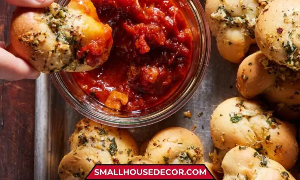 Garlic Knots with Marinara Dip - Simple and Crowd-Pleasing Holiday Party Appetizers