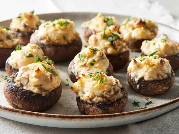 Holiday Party Appetizers - Stuffed Mushrooms